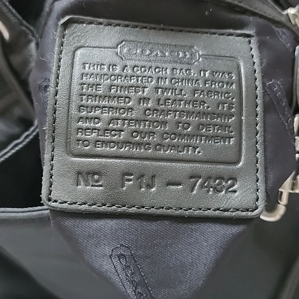 Coach Black Nylon Leather Mercer Backpack